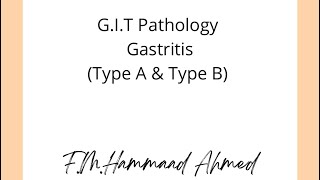 GI Pathology Gastritis [upl. by Cinomod15]