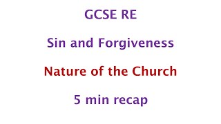 GCSE RE Eduqas  Nature of the Church 5min recap [upl. by Adnahsat]