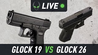 Glock 19 vs 26 for Concealed Carry  Alien Gear Holsters Live [upl. by Hcnarb]