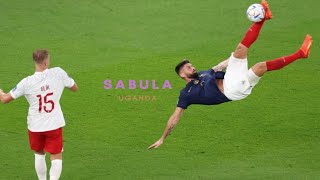 Olivier Giroud Disallowed Bicycle Kick Goal vs Poland for Raphaël Varane Foul on Wojciech Szczęsny [upl. by Nairrod886]