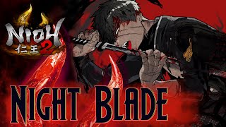 Nioh 2  Night Blade POWERFUL SwordKatana Build Build Guide 仁王2 [upl. by Atterrol]