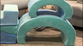 Soft Climbing Toys for Toddlers with Foldable Block and Tunnel Review [upl. by Kolodgie]