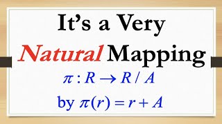 Any Ideal A in R is the Kernel of the Natural Projection Ring Homomorphism onto the Factor Ring RA [upl. by Kolb]