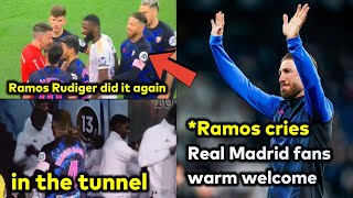 Ramos vs Rudiger and Real Madrid players in the tunnel [upl. by Celeski909]