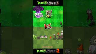 Pvz Vs Pvz 2  Doom Shroom Threepeater Cattail Plant Team vs Team Gargantuar Zombies shorts [upl. by Cordi]