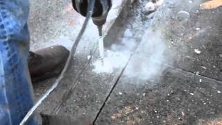 Driveway concrete cut and removal [upl. by Dugas477]