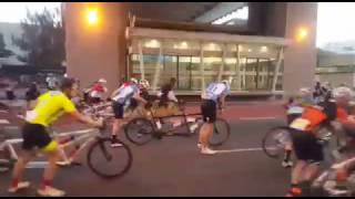 Winds blow over cyclists at Cape Town Cycle Tour [upl. by Tamarra]