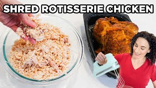 How to Shred a Rotisserie Chicken in 60 Seconds  How to Cook Chicken by MOMables [upl. by Thalia786]