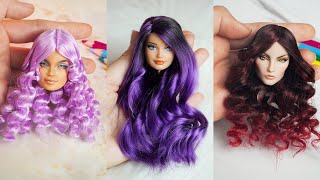 Barbie Hair 😍 Amazing Barbie Hair Transformation 😍 Doll Hairstyles Tutorial [upl. by Goeger325]