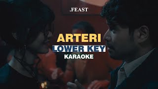 KARAOKE Feast  Arteri LOWER KEY [upl. by Ahsilam703]