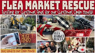 THRIFT STORE SHOPPING FOR THRIFTED CHRISTMAS DECOR FINDS 2024  HOLIDAY EVENT AT FLEA MARKET RESCUE [upl. by Amling]