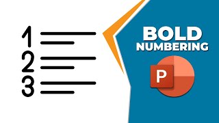 How to bold numbering in PowerPoint [upl. by Leone75]