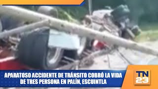 Aparatoso accidente de tránsito cobró la vida de tres persona en Palín Escuintla [upl. by Anail]