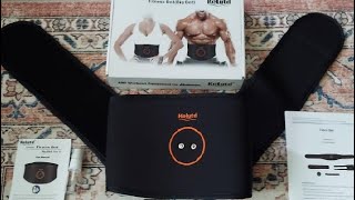 Abs Stimulator Belt FDA Cleared EMS Massager Abdominal Toining Fitness Belt Review [upl. by Afinom]