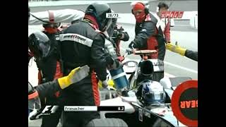 2005 F1 USA GP  Patrick Friesacher refuelling problem [upl. by Nicoline]