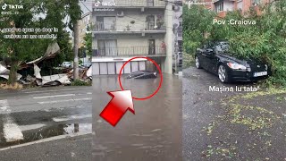 🛑VIDEO❗ INUNDATII SI MASINI DISTRUSE IN CRAIOVA O furtună violentă a făcut prăpăd în Craiova 😮 [upl. by Atiloj]