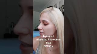 Trying out BIODERMA Photoderm Max SPF50 [upl. by Netsriik]