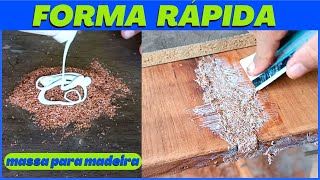 APRENDA A FAZER MASSA PARA TAPAR BURACOS EM MADEIRA RACHADAS [upl. by Nivlac932]