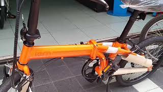 In Depth Review Sepeda Indonesia  Sepeda Lipat TERN Link B7 Orange [upl. by Inahs]