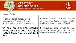 Ofertório  BENDITO SEJAS  PLAYBACK  Por Angel Salmos  Belém [upl. by Nadab]