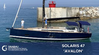 NOW SOLD 2020 SOLARIS 47 Avalon  Sailing Yacht for sale with Grabau International [upl. by Ahsyekat]