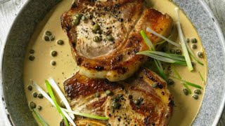 Recette  Côtes de porc à la moutarde et crème [upl. by Shrier15]