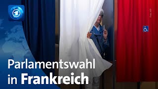 Parlamentswahl in Frankreich Hohe Wahlbeteiligung bis zum Nachmittag [upl. by Idette]