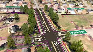 NC Department of Transportation Evans StreetOld Tar Road Widening Project Visualization Video [upl. by Nos292]