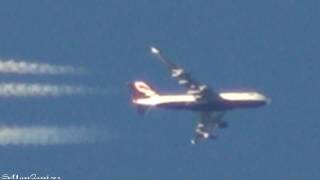 British Airways Boeing 747436 Speed Of Sound Contrails over Berlin 11062010 [upl. by Colver]