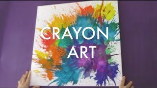 FUN CRAYON MELTING ART TUTORIAL [upl. by Ellicott465]