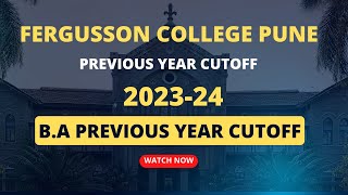 Fergusson College Pune Previous year cutoff BA [upl. by Aihsei]