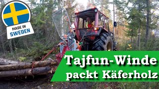 Vom Wald auf den Hof – Mit der TajfunForstwinde gegen Käferholz [upl. by Nairdna196]