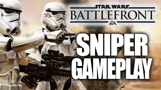 Cycler Rifle and ATAT Gameplay Star Wars Battlefront Beta [upl. by Chansoo]