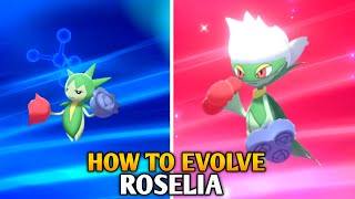 How To Evolve Roselia Into Roserade In Pokemon Sword amp Shield  Galar Pokedex [upl. by Elfstan]