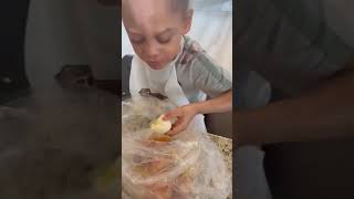 king seafood mukbang eatting like a Boss at 6 years old king world [upl. by Pris569]