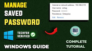 How to Manage Saved Passwords in Windows  Full Guide [upl. by Descombes948]