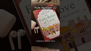 Rule No22 youtubeshorts history sprituality love book TheFortyRulesOfLove elifshafak [upl. by Oakleil]