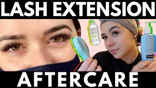 How to Clean Lash Extensions at Home  Sleeping Showering  Products to use with Lash Extensions [upl. by Ennayhs640]