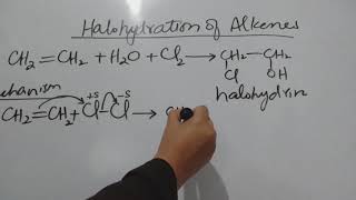 Halohydrin formation by addition of halogen and water across double bond [upl. by Nageek]