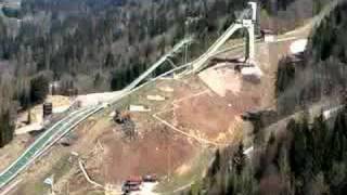 Sprengung der Olympiaschanze in GarmischPartenkirchen [upl. by Nnyliak]