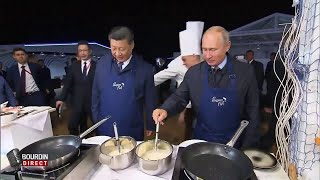 Quand les présidents russes et chinois font des crêpes [upl. by Pippa]