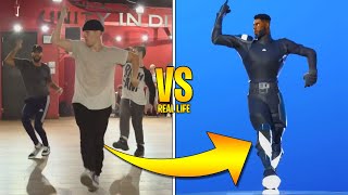 ALL NEW Fortnite Dance Emotes in REAL LIFE 100 SYNCED Its Complicated Freewheelin [upl. by Picker]