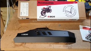 BOS Exhaust shield fitting BMW S1000R 201719 [upl. by Nohsauq]