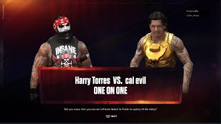 WWE 2K24 The Bigman Harry Torres vs Cal Evil [upl. by Wildee]