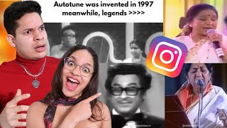 Waleska amp Efra React to Indian Singers before Autotune existed [upl. by Hedy]