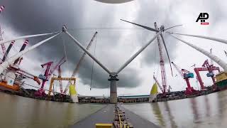 Mingyangs OceanX Sets Record Worlds Most Powerful Floating Wind Turbine Successfully Sets Sail [upl. by Haidabez344]