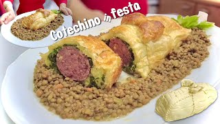 COTECHINO IN FESTA della Fortuna 🍀 🎄Cotechino in crosta con Sfoglia e Patate [upl. by Tigges647]