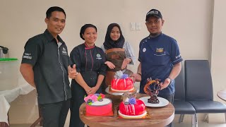 CAKE DECORATION MINIMALIS  LKS NASIONAL 2023 PATISSERIE AND CONFECTIONERY SMK GELORA JAYA [upl. by Birkett]