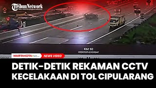 DETIKDETIK Rekaman CCTV dilokasi kecelakaan Tol Cipularang KM92 [upl. by Skardol]