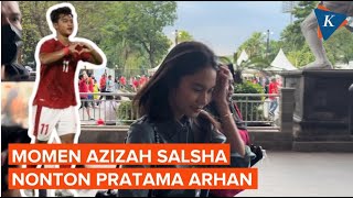 Azizah Salsha Nonton Indonesia Vs Australia Siap Dukung Pratama Arhan [upl. by Curley]